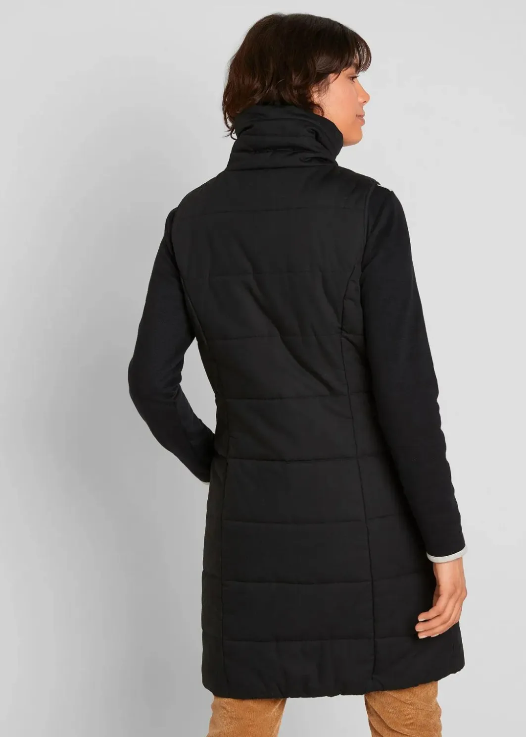 Clearance Longweste mit Stehkragen Damen Jacken & Mäntel|Bekleidung·Hosen