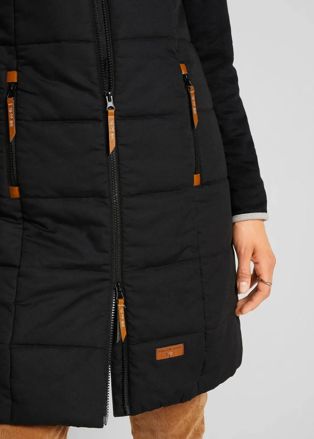Clearance Longweste mit Stehkragen Damen Jacken & Mäntel|Bekleidung·Hosen
