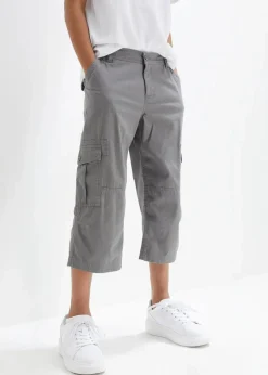Clearance Loose Fit 3/4 Cargohose aus reiner Baumwolle Kinder Jungen 9-16 Jahre·Hosen