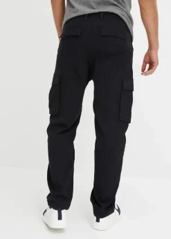 New Loose Fit Cargohose aus robustem Baumwollstretch, Straight Herren Große Größen|Hosen