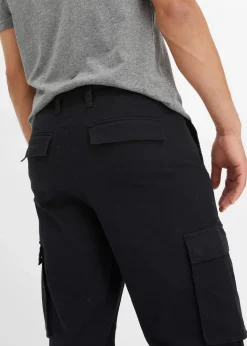 New Loose Fit Cargohose aus robustem Baumwollstretch, Straight Herren Große Größen|Hosen