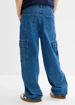 Sale Loose Fit Cargo-Jeans mit verstellbarem Bund, Straight Kinder Jungen 9-16 Jahre·Bademode|Jungen 9-16 Jahre·Jeans