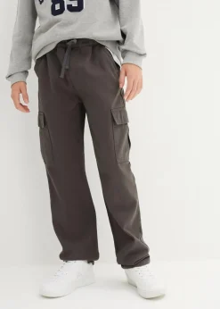 Kinder bonprix Jungen 9-16 Jahre·Hosen|Loose Fit Cargo-Schlupfhose aus reiner Baumwolle, Straight