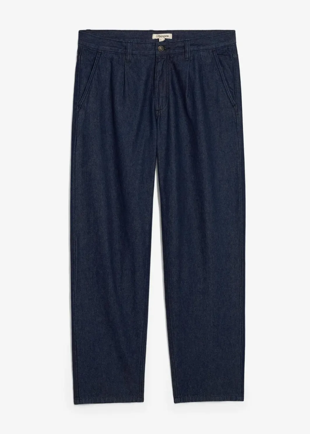 Herren bonprix Große Größen|Jeans|Loose Fit Jeans mit Bundfalten, Straight