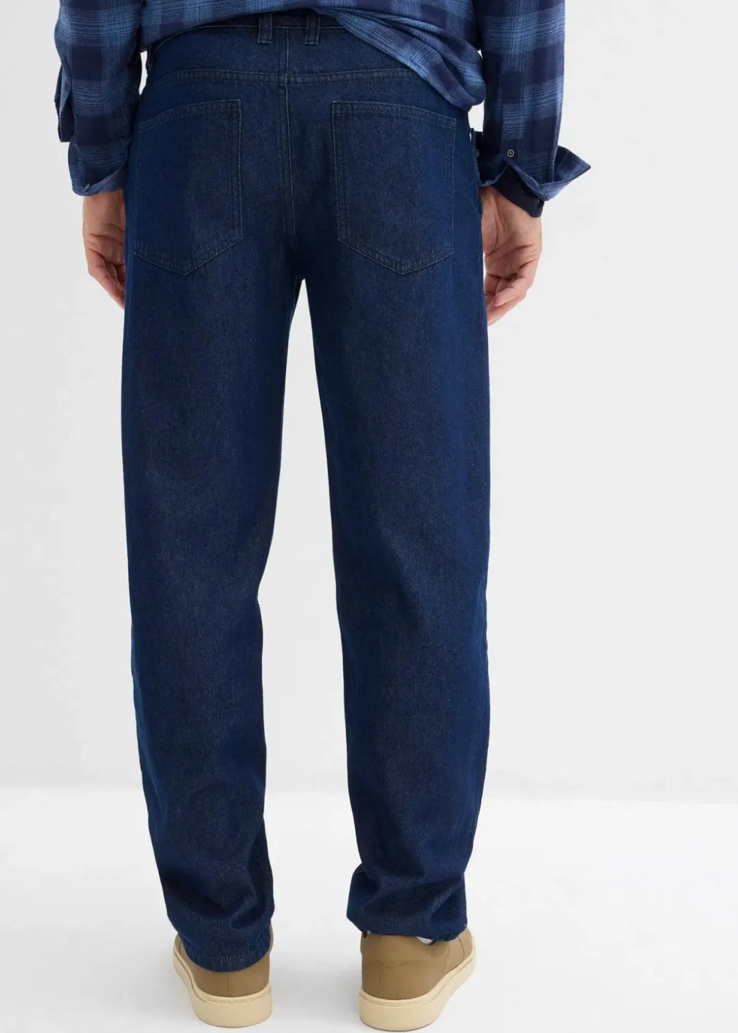 Herren bonprix Große Größen|Jeans|Loose Fit Jeans mit Bundfalten, Straight