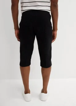 Herren bonprix Große Größen|Shorts|Loose Fit Long-Bermuda aus luftigem Musselin