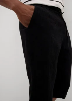 Herren bonprix Große Größen|Shorts|Loose Fit Long-Bermuda aus luftigem Musselin