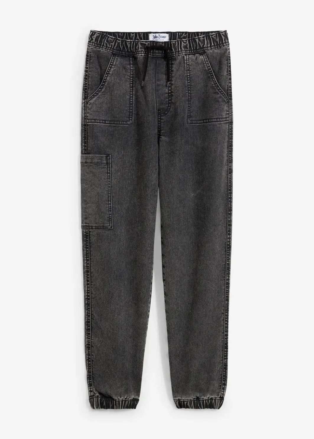 Kinder bonprix Jungen 9-16 Jahre·Jeans|Loose Fit Schlupf-Cargo-Jeans mit Stretchanteil