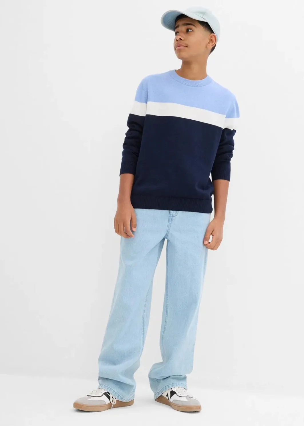 Kinder bonprix Jungen 9-16 Jahre·Jeans|Loose Fit Schlupfjeans mit Bequembund, Straight