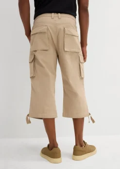 Online Loose Fit Stretch-3/4-Cargohose, extra weit Herren Große Größen|Hosen