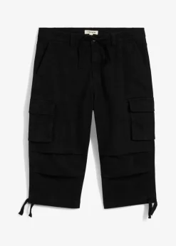 Herren bonprix Hosen|Große Größen|Loose Fit Stretch-3/4-Cargohose, extra weit