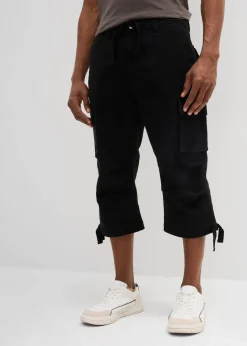 Herren bonprix Hosen|Große Größen|Loose Fit Stretch-3/4-Cargohose, extra weit