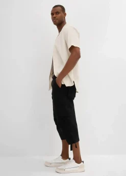 Herren bonprix Hosen|Große Größen|Loose Fit Stretch-3/4-Cargohose, extra weit