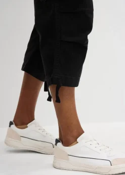 Herren bonprix Hosen|Große Größen|Loose Fit Stretch-3/4-Cargohose, extra weit