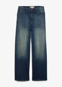 Damen bonprix Bekleidung·Shirts & Tops|Jeans|Loose Straight-Jeans High Waist, Low Stretch