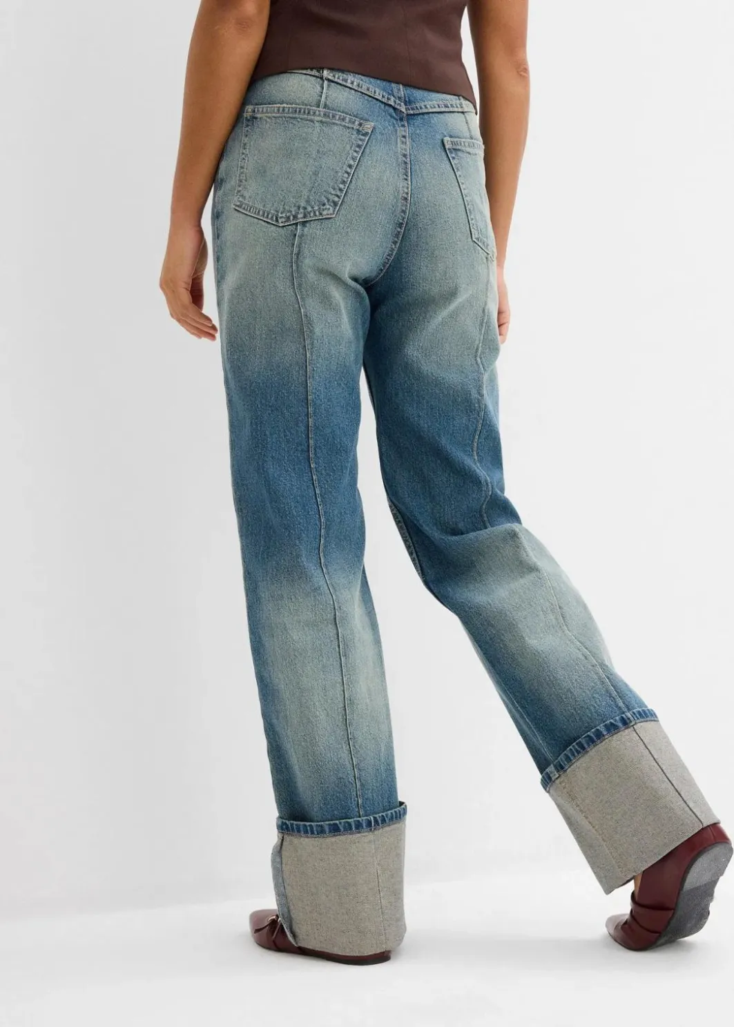 Sale Loose Straight-Jeans High Waist Damen Kurzgrößen|Jeans