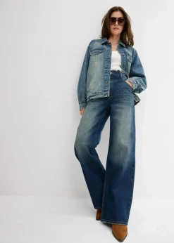 Damen bonprix Bekleidung·Shirts & Tops|Jeans|Loose Straight-Jeans High Waist