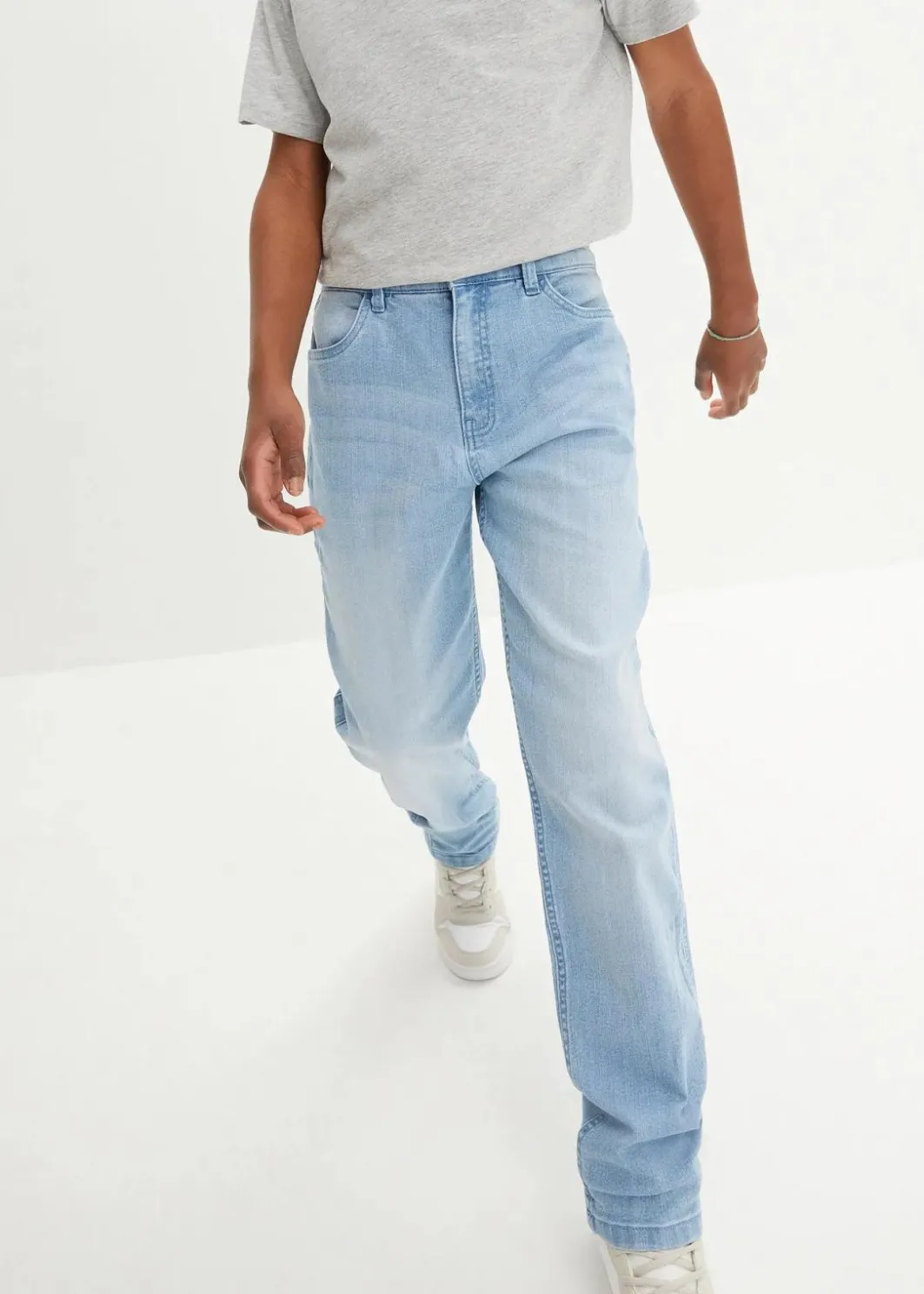 New Loose-Fit Stretch-Jeans mit verstellbarem Bund, Straight Kinder Jungen 9-16 Jahre·Jeans|Jungen 9-16 Jahre·Bademode
