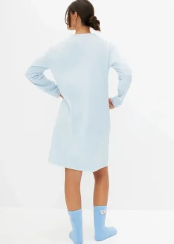 Damen bonprix Wäsche·Homewear|Bekleidung·Strickmode|Loungewear Fleece Nachthemd mit Applikation
