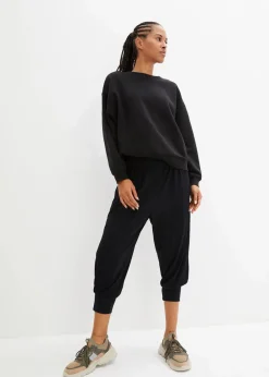 Damen bonprix Wäsche·Homewear|Bekleidung·Strickmode|Loungewear Haremshose in Caprilänge