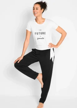 Damen bonprix Wäsche·Homewear|Bekleidung·Strickmode|Loungewear Haremshose mit Viskose