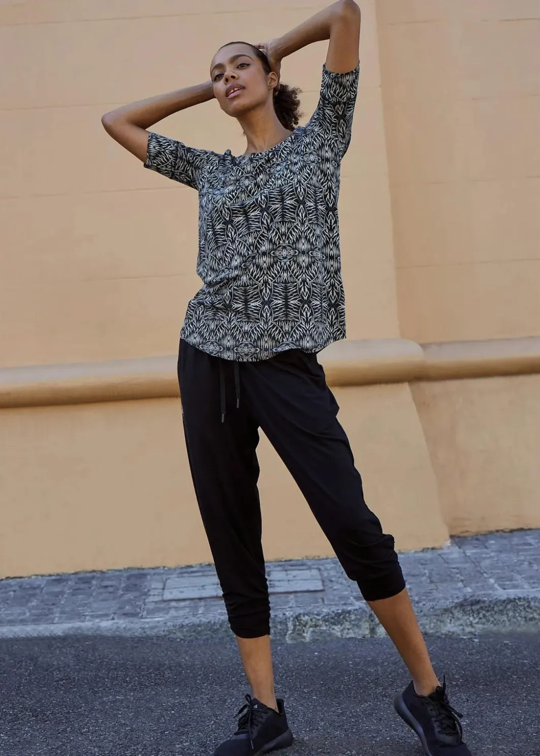 Online Loungewear Haremshose mit gerafftem Saum Damen Wäsche·Homewear|Bekleidung·Strickmode