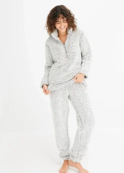 Damen bonprix Wäsche·Homewear|Wäsche·Nachtwäsche|Loungewear Hausanzug aus Teddy Fleece