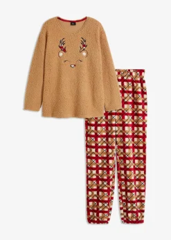 Sale Loungewear Hausanzug aus Fleece mit Stickerei Damen Wäsche·Homewear|Wäsche·Nachtwäsche
