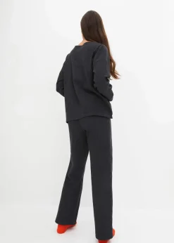 Outlet Loungewear Hausanzug aus griffigem Strukturjersey Damen Wäsche·Homewear|Wäsche·Nachtwäsche