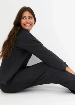 Outlet Loungewear Hausanzug aus griffigem Strukturjersey Damen Wäsche·Homewear|Wäsche·Nachtwäsche