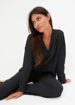Outlet Loungewear Hausanzug aus griffigem Strukturjersey Damen Wäsche·Homewear|Wäsche·Nachtwäsche