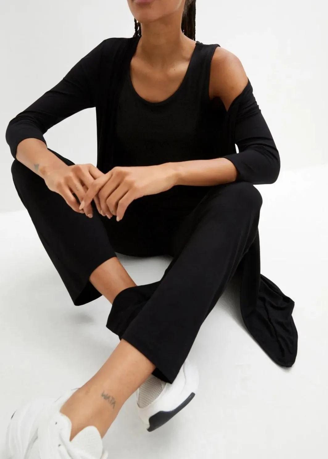 Damen bonprix Hosen|Homewear|Loungewear Hausanzug (3-tlg.Set) mit Viskose