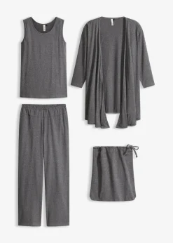 Outlet Loungewear Hausanzug (3-tlg.Set) mit Viskose Damen Wäsche·Homewear|Bekleidung·Strickmode