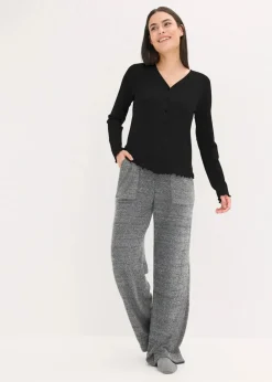 Damen bonprix Wäsche·Homewear|Wäsche·Nachtwäsche|Loungewear Hose aus kuscheligem Chenille