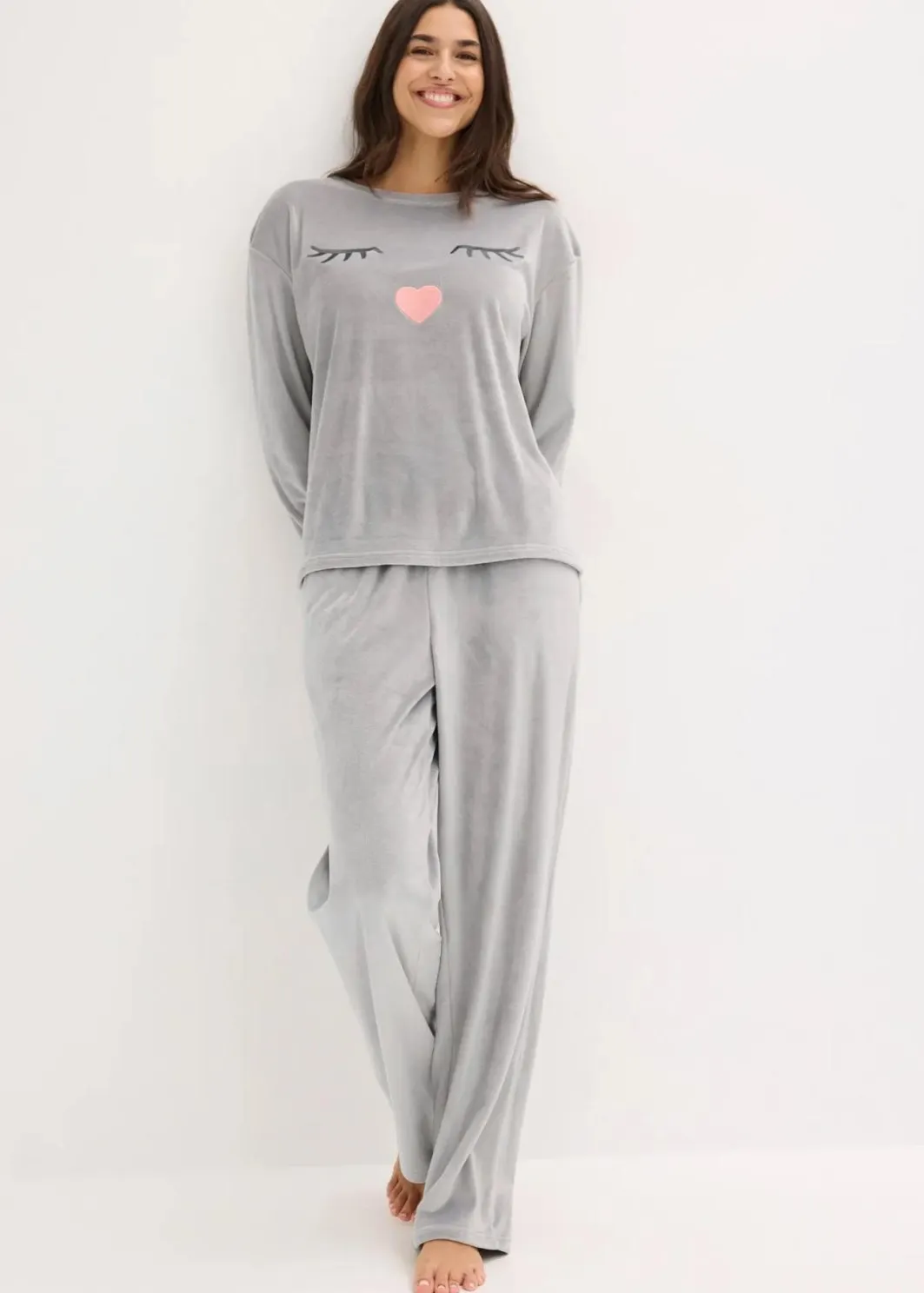 Damen bonprix Wäsche·Homewear|Wäsche·Nachtwäsche|Loungewear Samt Hausanzug