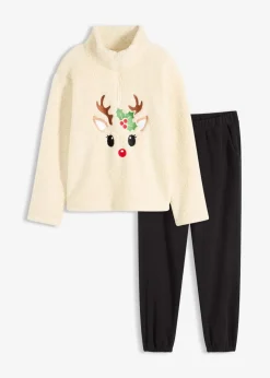Sale Loungewear Teddy Hausanzug mit Fleecehose Damen Wäsche·Homewear|Wäsche·Nachtwäsche