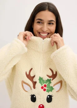 Sale Loungewear Teddy Hausanzug mit Fleecehose Damen Wäsche·Homewear|Wäsche·Nachtwäsche