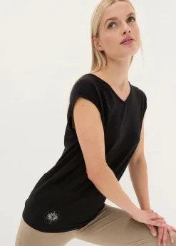 Loungewear-Shirt mit weitem Bund Damen Wäsche·Homewear|Bekleidung·Strickmode