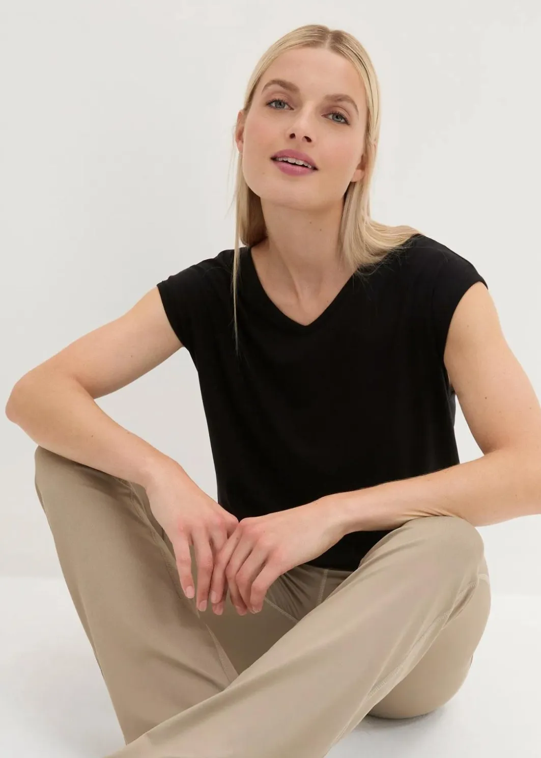 Loungewear-Shirt mit weitem Bund Damen Wäsche·Homewear|Bekleidung·Strickmode