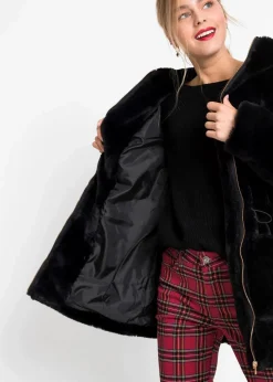 Damen bonprix Jacken & Mäntel|Lässige Fellimitat-Jacke