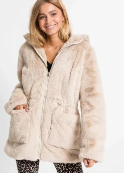 Damen bonprix Jacken & Mäntel|Lässige Fellimitat-Jacke