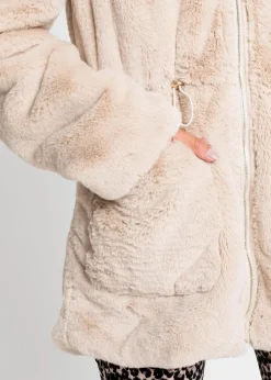 Damen bonprix Jacken & Mäntel|Lässige Fellimitat-Jacke