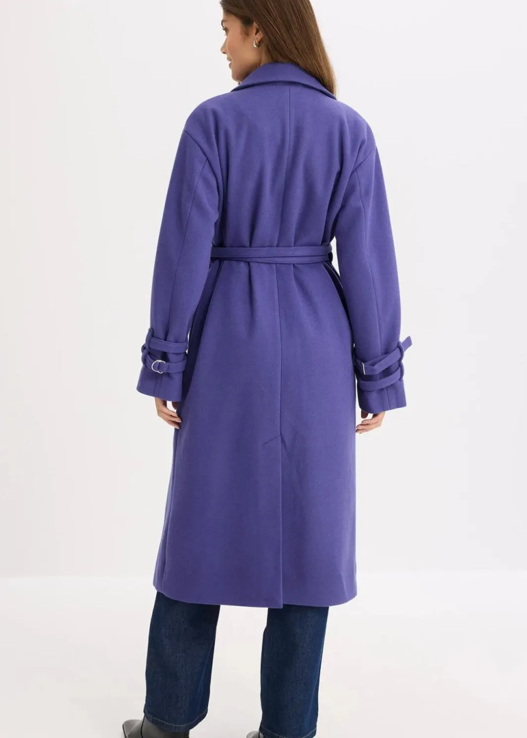 Outlet Mantel aus Viskose-Mix Damen Jacken & Mäntel|Kurzgrößen