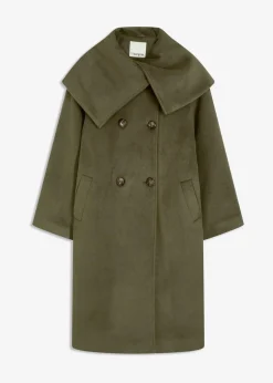 Sale Mantel in Wolloptik mit weitem Kragen Damen Bekleidung·Hosen|Jacken & Mäntel