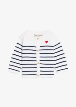 Kinder bonprix Shirts & Pullover|Maritime Feinstrickjacke mit Knöpfen