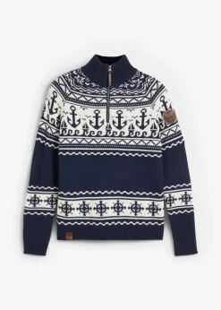 Damen bonprix Bekleidung·Umstandsmode|Bekleidung·Jeans|Maritimer Norweger-Pullover