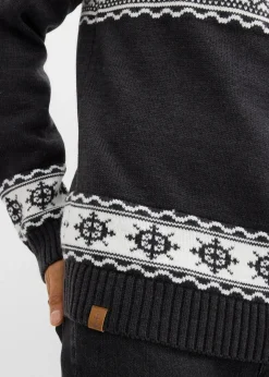 Herren bonprix Pullover & Strickjacken|Große Größen|Maritimer Norweger-Troyer