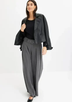 Hot Marlenehose aus fließendem Viskose-Mix Damen Hosen|Kurzgrößen