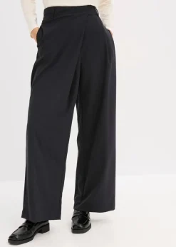 Damen bonprix Bekleidung·Kleider|Hosen|Marlenehose aus fließendem Viskose-Mix