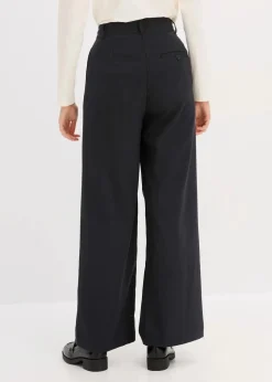 Damen bonprix Bekleidung·Kleider|Hosen|Marlenehose aus fließendem Viskose-Mix